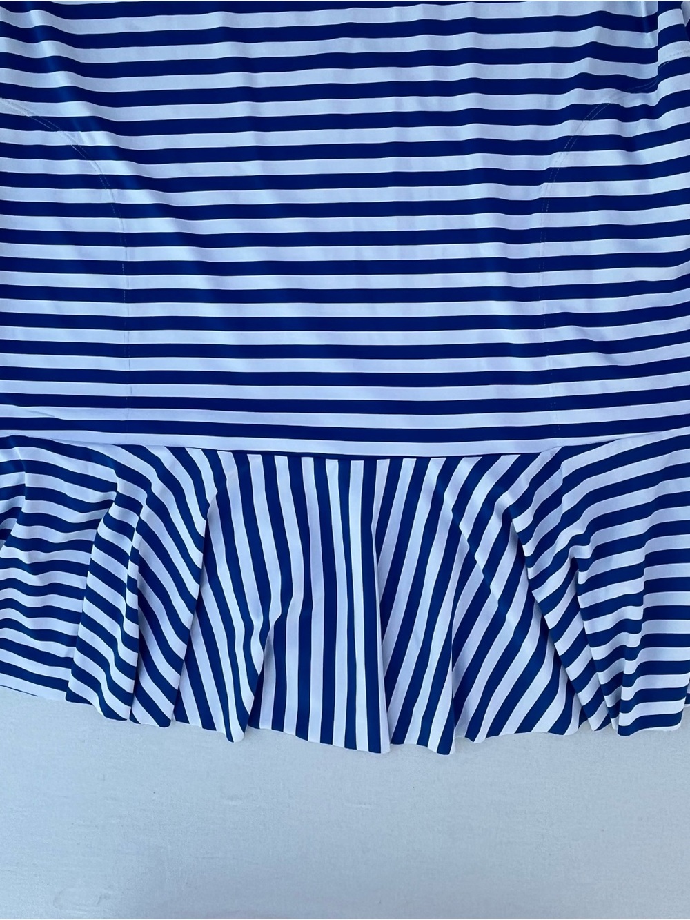 Tommy Bahama Beaker Bay Flounce Spa Blue & White Striped Dress Beach Cover-Up L - Picture 5 of 10